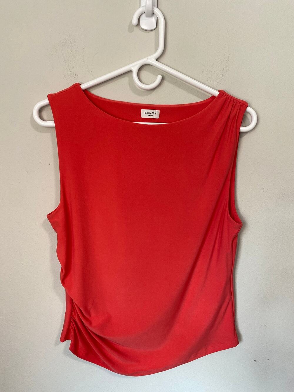 Babaton Aritzia Double Layer Fitted Sleeveless Top Size Medium, Red